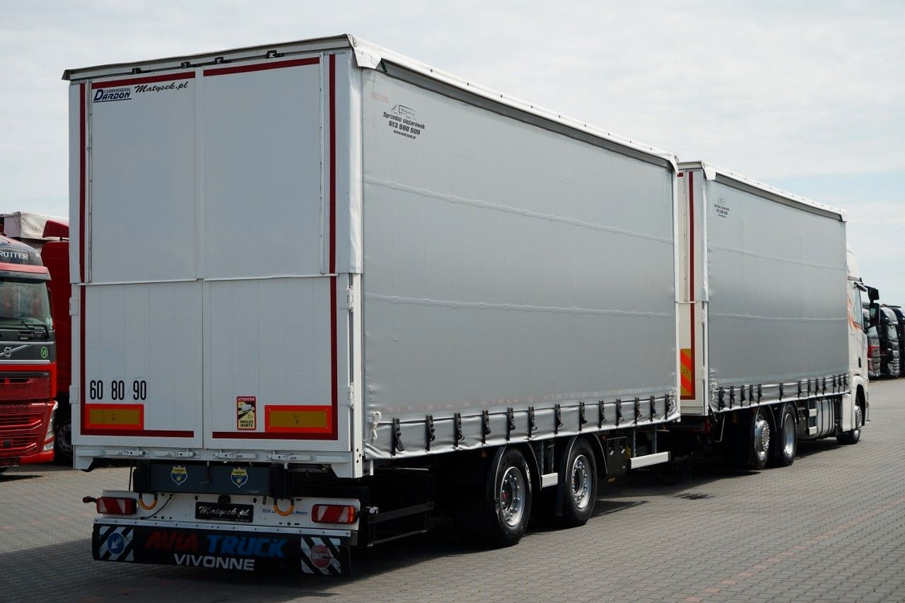 Scania R 450 / ZESTAW TANDEM 120 M3 / PRZEJAZDOWY / OŚ - Curtain side truck: picture 3 Scania R 450 / ZESTAW TANDEM 120 M3 / PRZEJAZDOWY / OŚ - Curtain side truck: picture 3