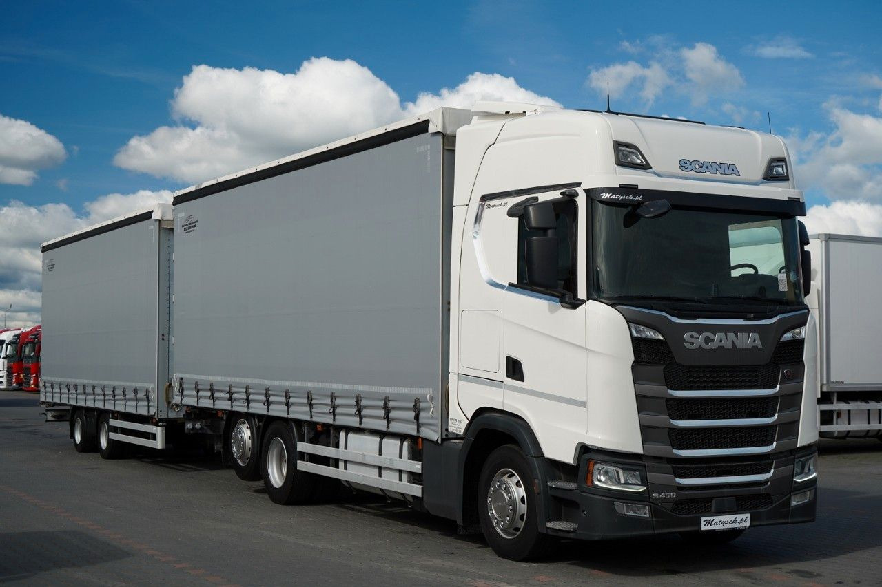 Scania S 450 / ZESTAW TANDEM / 120 M3 / I-PARK COOL Scania S 450 / ZESTAW TANDEM / 120 M3 / PO KONTRAKCIE S - Curtain side truck: picture 1 Scania S 450 / ZESTAW TANDEM / 120 M3 / I-PARK COOL Scania S 450 / ZESTAW TANDEM / 120 M3 / PO KONTRAKCIE S - Curtain side truck: picture 1