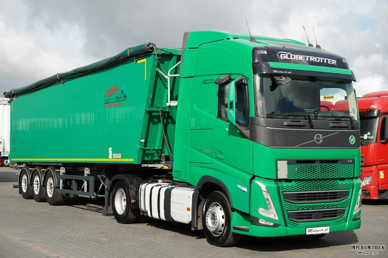 VOLVO FH 500 / ZESTAW / HYDRAULIKA / RETARDER / I-SAVE / KLIMA POSTOJOWA + KEMPF WYWROTKA 60m3 / OŚ PODNOSZONA / 2021 - Tractor unit, Tipper semi-trailer: picture 1 VOLVO FH 500 / ZESTAW / HYDRAULIKA / RETARDER / I-SAVE / KLIMA POSTOJOWA + KEMPF WYWROTKA 60m3 / OŚ PODNOSZONA / 2021 - Tractor unit, Tipper semi-trailer: picture 1