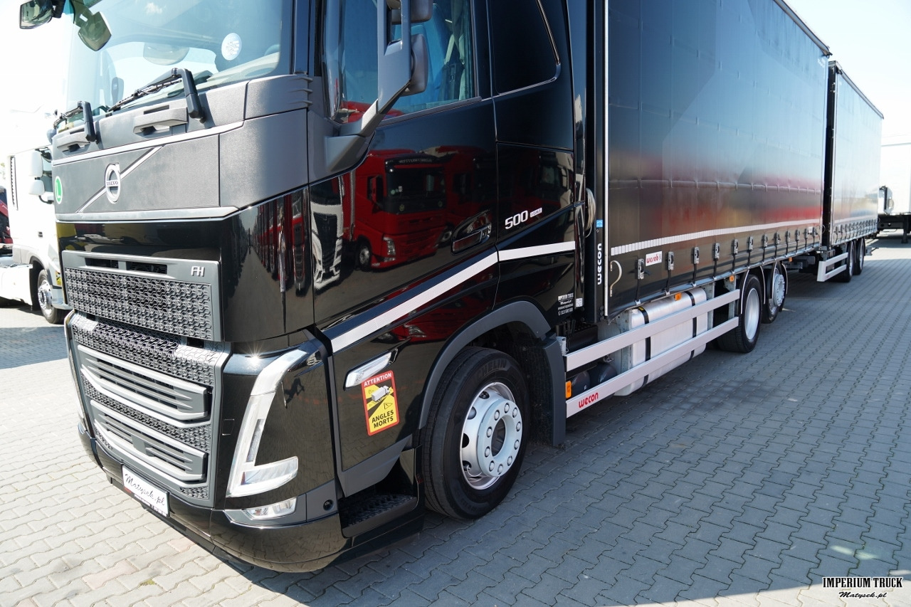 Curtain side truck VOLVO FH 500 / I-SAVE / XL / ZESTAW TANDEM PRZEJAZDOWY 120 M3 / 2023 / I-PARK COOL / ZAWIESIE DOKI DO WÓZKA / PO ZŁOTYM KONTRAKCIE SERWISOWYM: picture 10