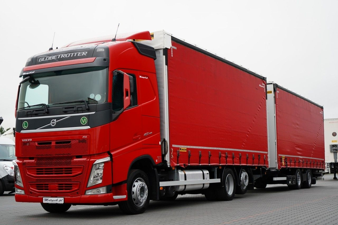 Volvo FH 460 / I-SAVE / ZESTAW TANDEM 120 M3 / PRZEJAZ - Curtain side truck: picture 1 Volvo FH 460 / I-SAVE / ZESTAW TANDEM 120 M3 / PRZEJAZ - Curtain side truck: picture 1