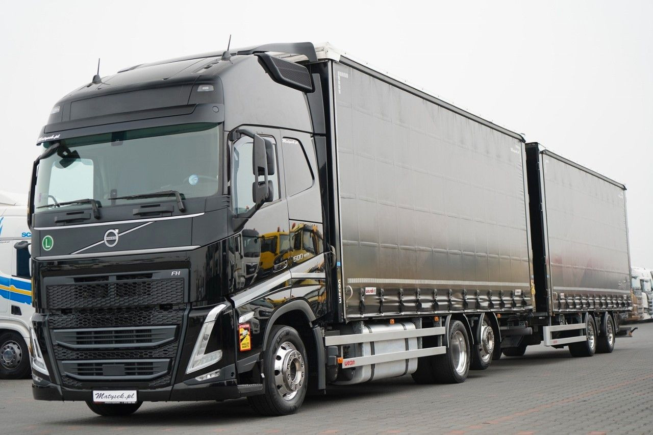 Volvo FH 500 /XXL / ZESTAW TANDEM PRZEJAZDOWY 120 M3 / - Curtain side truck, Curtainsider trailer: picture 1 Volvo FH 500 /XXL / ZESTAW TANDEM PRZEJAZDOWY 120 M3 / - Curtain side truck, Curtainsider trailer: picture 1
