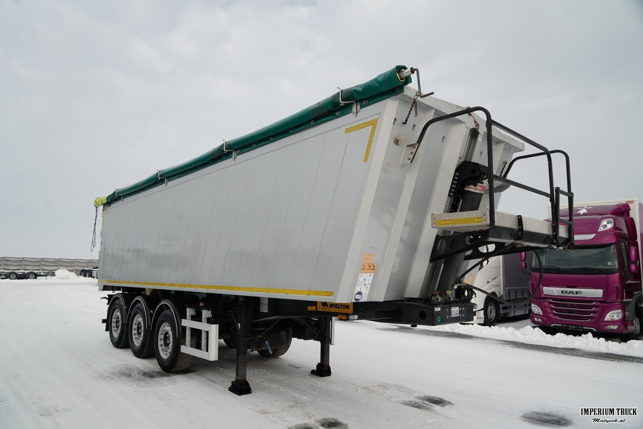 WIELTON / WYWROTKA / 41 M3 / ALUMINIOWA / 2x OŚ PODNOSZONA / OSIE SAF / ALUFELGI - Tipper semi-trailer: picture 1 WIELTON / WYWROTKA / 41 M3 / ALUMINIOWA / 2x OŚ PODNOSZONA / OSIE SAF / ALUFELGI - Tipper semi-trailer: picture 1