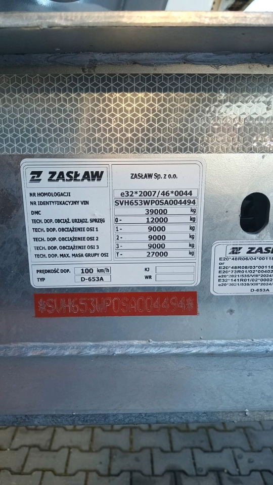 Tipper semi-trailer ZASŁAW WYWROTKA 26 m3 / FABRYCZNIE NOWA / STALOWA / RYN: picture 20