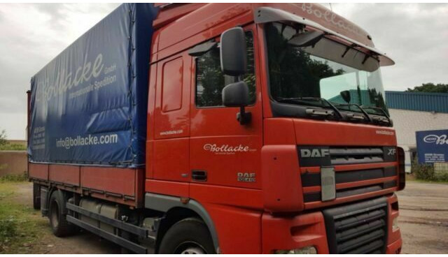 DAF 105-410 XF Plane Spriegel German Truck - Curtain side truck: picture 1 DAF 105-410 XF Plane Spriegel German Truck - Curtain side truck: picture 1