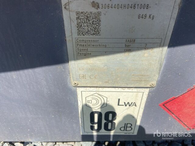 2017 Atlas Copco XAS88 (Inoperable) Air Compressor - Air compressor: picture 5 2017 Atlas Copco XAS88 (Inoperable) Air Compressor - Air compressor: picture 5