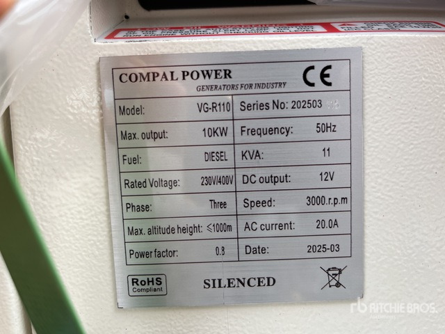 2025 Compal VG-R110 Mobile (Unused) Generator Set - Generator set: picture 2 2025 Compal VG-R110 Mobile (Unused) Generator Set - Generator set: picture 2