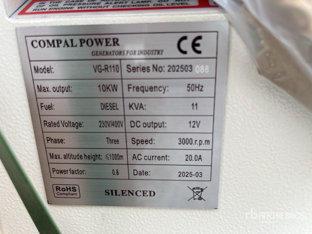 2025 Compal VG-R110 Mobile (Unused) Generator Set - Generator set: picture 2 2025 Compal VG-R110 Mobile (Unused) Generator Set - Generator set: picture 2