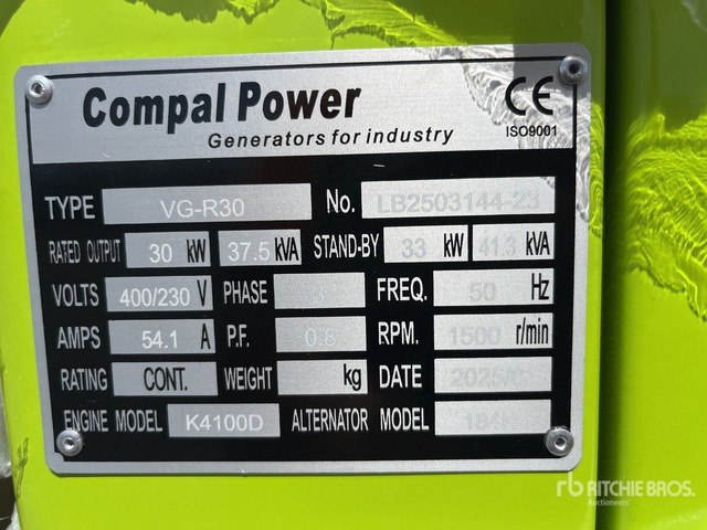2025 Compal VG-R30 (Unused) Generator Set - Generator set: picture 3 2025 Compal VG-R30 (Unused) Generator Set - Generator set: picture 3