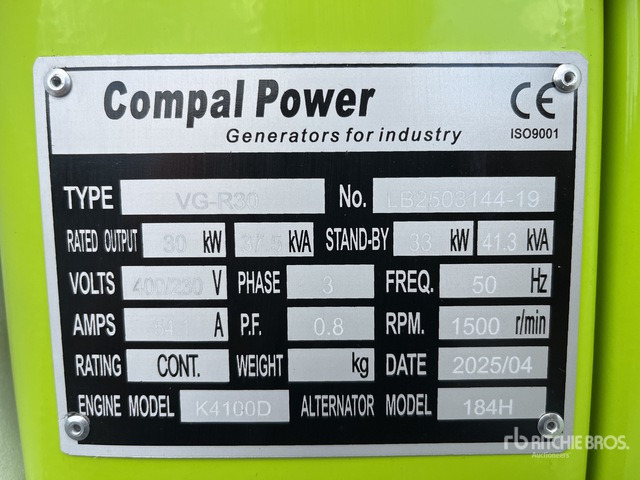 2025 Compal VG-R30 (Unused) Generator Set - Generator set: picture 3 2025 Compal VG-R30 (Unused) Generator Set - Generator set: picture 3