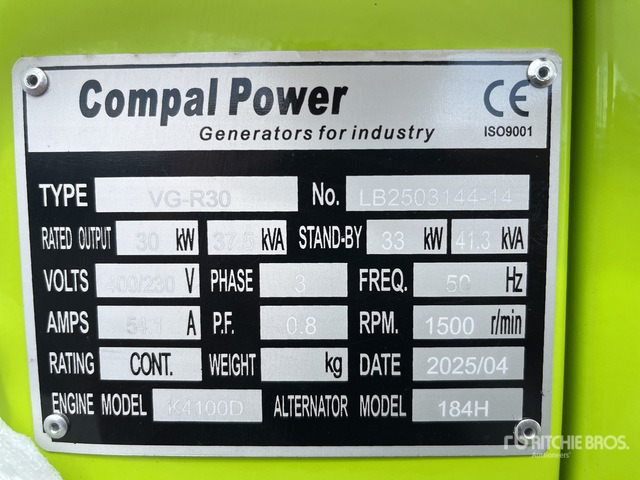 2025 Compal VG-R30 (Unused) Generator Set - Generator set: picture 3 2025 Compal VG-R30 (Unused) Generator Set - Generator set: picture 3