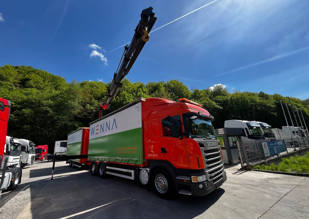 Scania G420 // Tandem // HDS Palfinger 18002 EH // Przyczepa // Oś skrętna podnoszona // Video !!! - Curtain side truck, Crane truck: picture 2 Scania G420 // Tandem // HDS Palfinger 18002 EH // Przyczepa // Oś skrętna podnoszona // Video !!! - Curtain side truck, Crane truck: picture 2