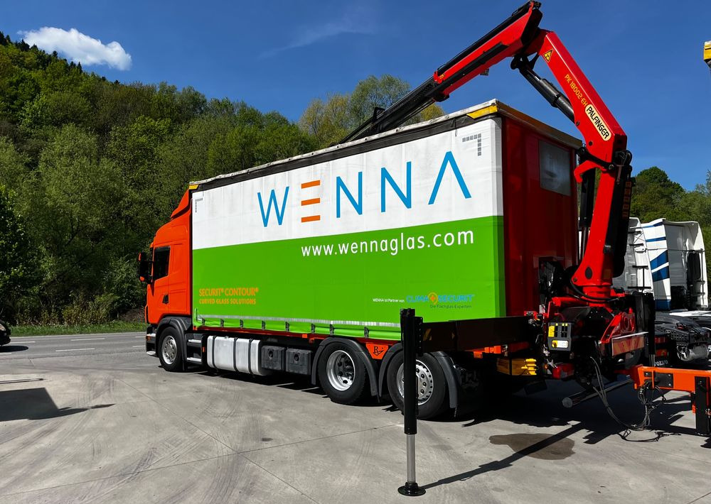 Scania G420 // Tandem // HDS Palfinger 18002 EH // Przyczepa // Oś skrętna podnoszona // Video !!! - Curtain side truck, Curtainsider trailer: picture 5 Scania G420 // Tandem // HDS Palfinger 18002 EH // Przyczepa // Oś skrętna podnoszona // Video !!! - Curtain side truck, Curtainsider trailer: picture 5