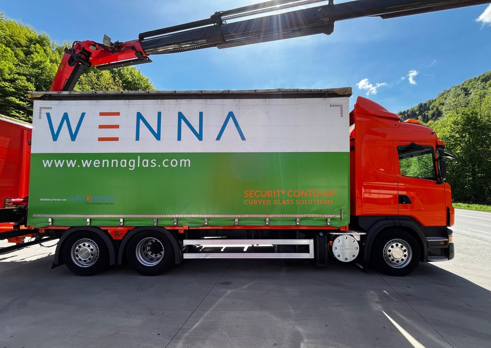 Scania G420 // Tandem // HDS Palfinger 18002 EH // Przyczepa // Oś skrętna podnoszona // Video !!! - Curtain side truck, Crane truck: picture 4 Scania G420 // Tandem // HDS Palfinger 18002 EH // Przyczepa // Oś skrętna podnoszona // Video !!! - Curtain side truck, Crane truck: picture 4