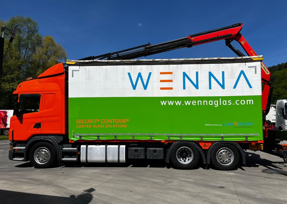 Scania G420 // Tandem // HDS Palfinger 18002 EH // Przyczepa // Oś skrętna podnoszona // Video !!! - Curtain side truck, Curtainsider trailer: picture 3 Scania G420 // Tandem // HDS Palfinger 18002 EH // Przyczepa // Oś skrętna podnoszona // Video !!! - Curtain side truck, Curtainsider trailer: picture 3
