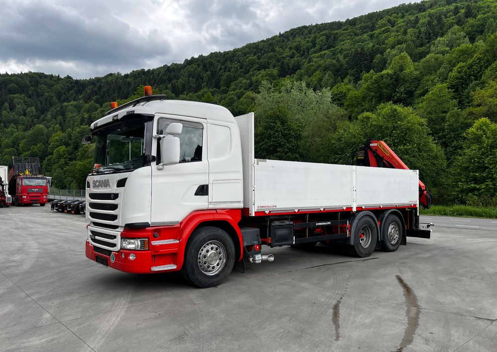 Scania G450 // 6x2// Skrzynia 6.40x2.49 // HDS Palfinger // Oś skrętna podnoszona // - Dropside/ Flatbed truck, Crane truck: picture 2 Scania G450 // 6x2// Skrzynia 6.40x2.49 // HDS Palfinger // Oś skrętna podnoszona // - Dropside/ Flatbed truck, Crane truck: picture 2
