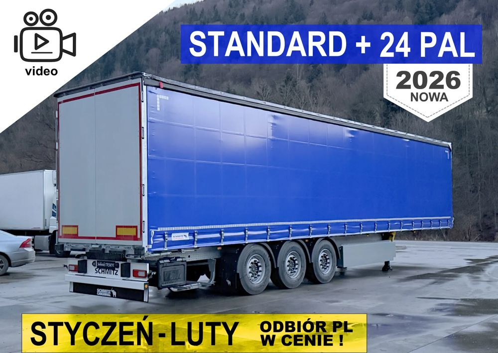 Schmitz Cargobull STANDARD + 24 PALL KOSZ - Curtainsider semi-trailer: picture 1 Schmitz Cargobull STANDARD + 24 PALL KOSZ - Curtainsider semi-trailer: picture 1