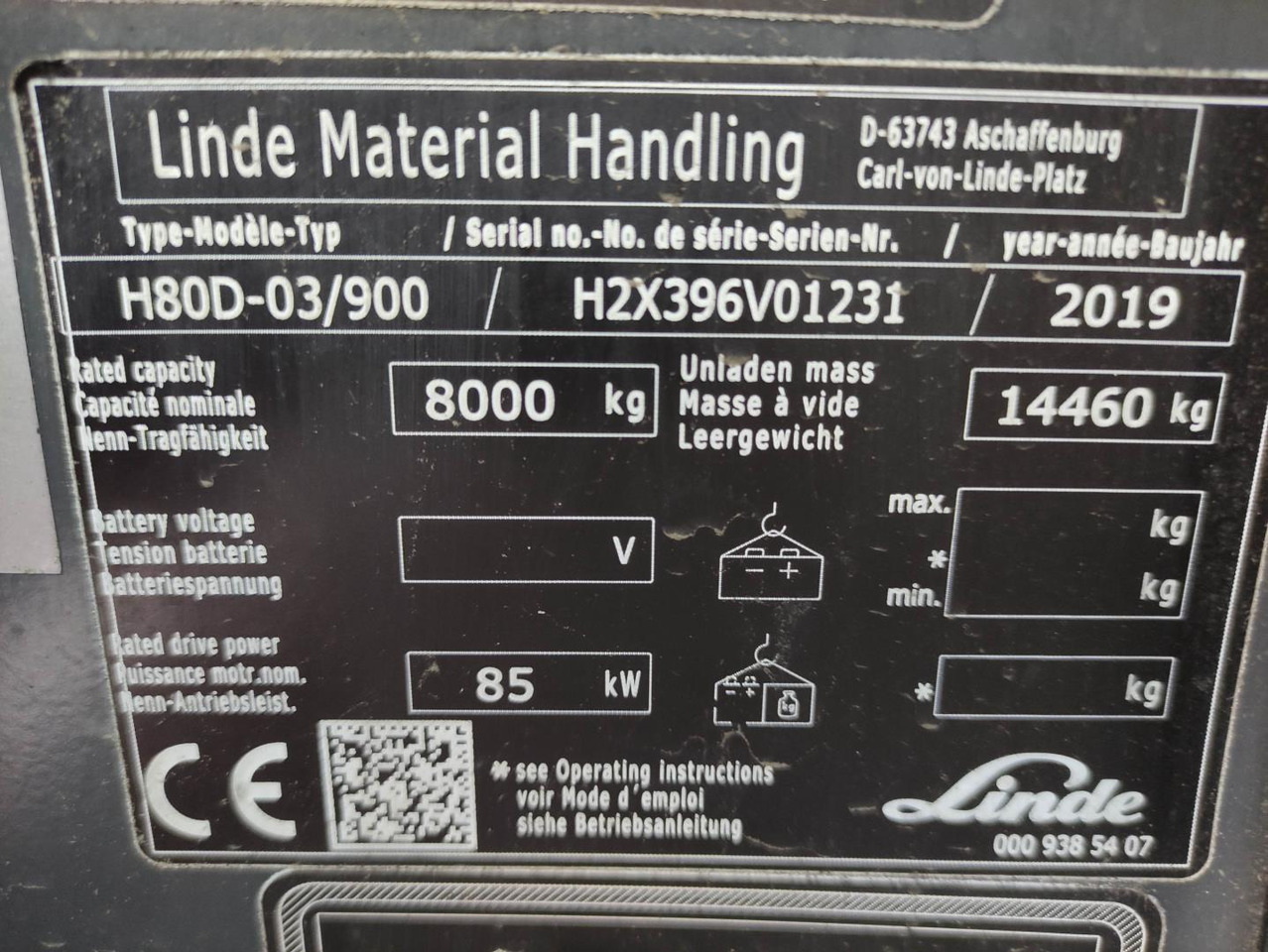 Diesel forklift Linde H80D-03/900-EVO (M): picture 6