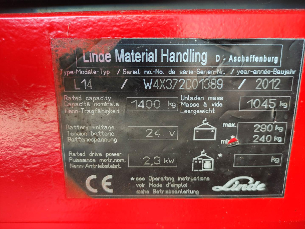 Linde L14-372 - Stacker: picture 5 Linde L14-372 - Stacker: picture 5