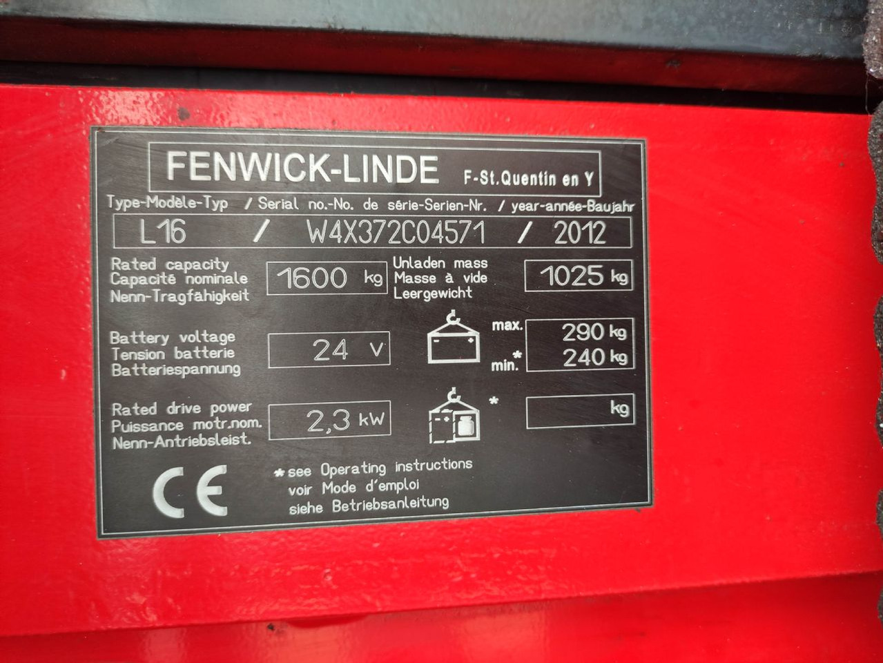 Linde L16-372 (LACK NEU) - Stacker: picture 5 Linde L16-372 (LACK NEU) - Stacker: picture 5