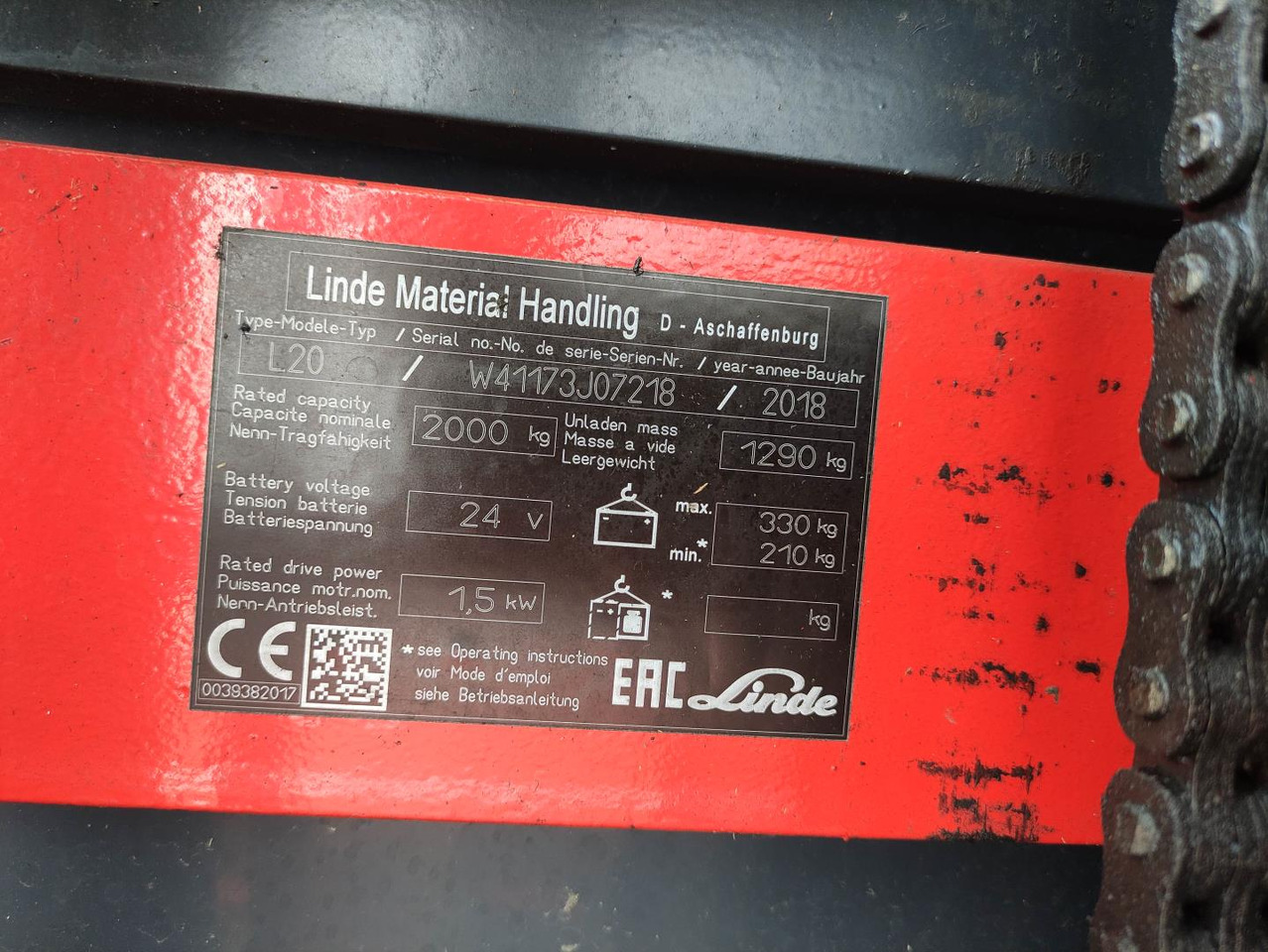 Linde L20i-1173 - Stacker: picture 5 Linde L20i-1173 - Stacker: picture 5