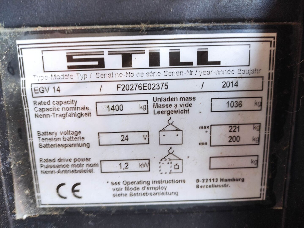 Still EGV 14 - Stacker: picture 5 Still EGV 14 - Stacker: picture 5