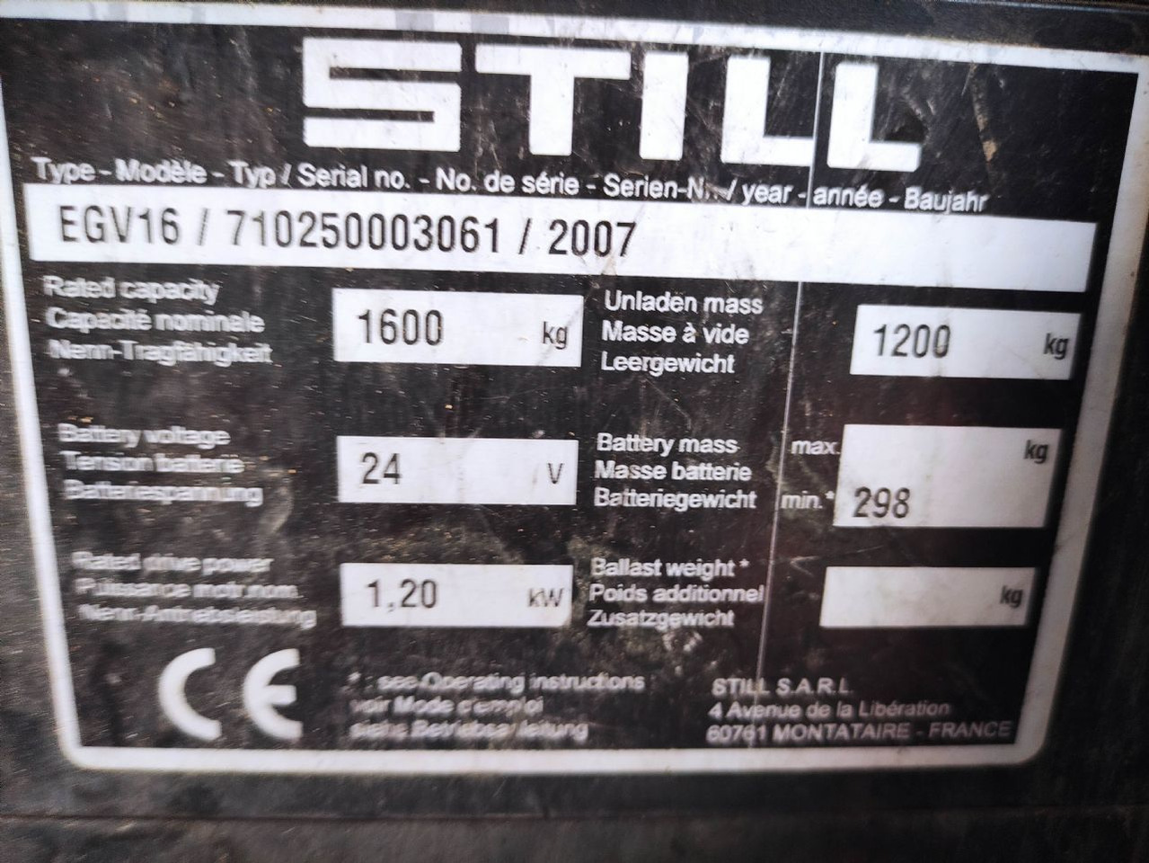 Still EGV 16 - Stacker: picture 5 Still EGV 16 - Stacker: picture 5