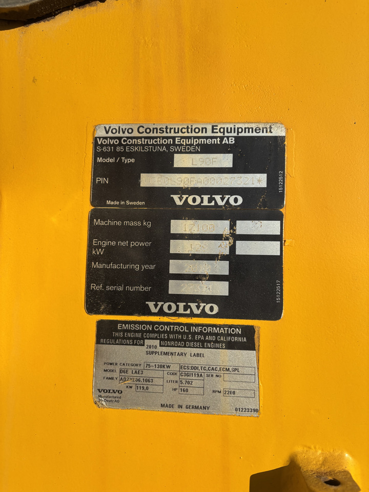 Wheel loader VOLVO L90F: picture 18 Wheel loader VOLVO L90F: picture 18