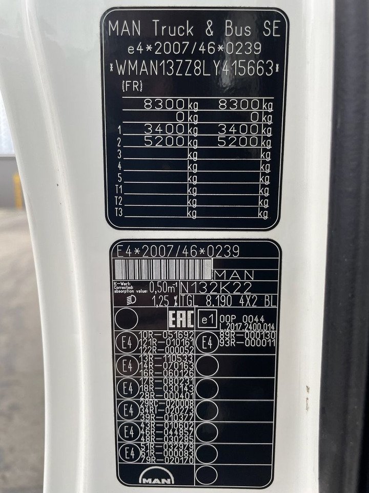 Closed box van MAN TGL 8.190 4x2 BL Koffer/LBW/PALFINGER/AC/EU6d: picture 19