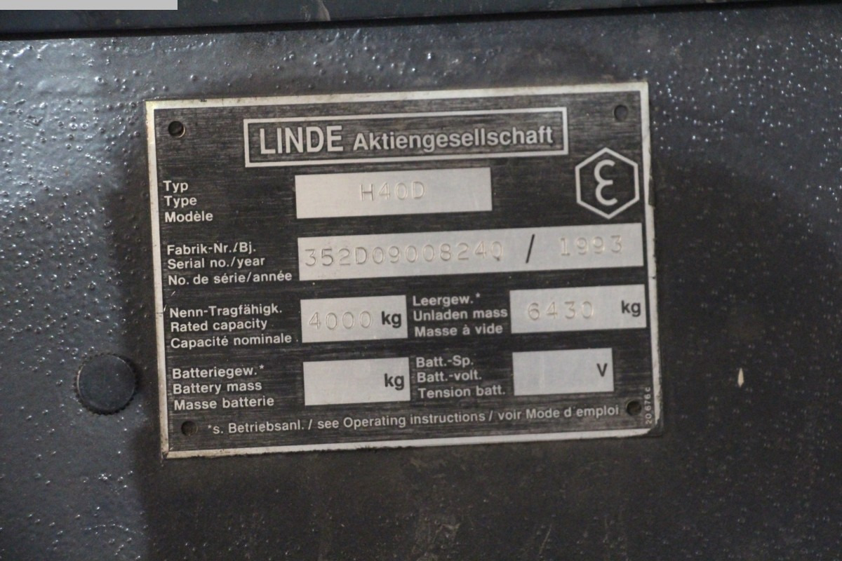 LINDE H40D - Diesel forklift: picture 4 LINDE H40D - Diesel forklift: picture 4