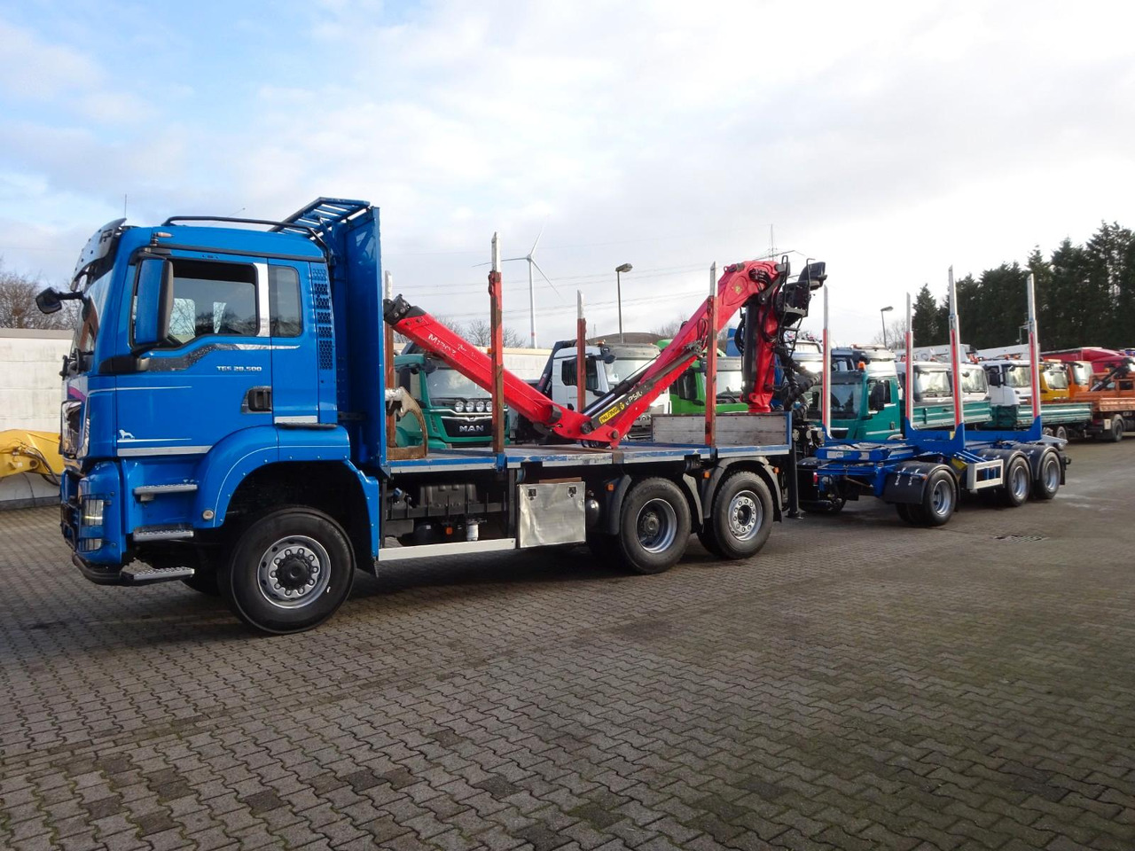 MAN 28.500 TGS mit EPSILON-Kran+Achleitner Anhänger MAN 28.500 TGS Allrad + EPSILON-Kran + GREIFER - Timber truck, Crane truck: picture 3 MAN 28.500 TGS mit EPSILON-Kran+Achleitner Anhänger MAN 28.500 TGS Allrad + EPSILON-Kran + GREIFER - Timber truck, Crane truck: picture 3