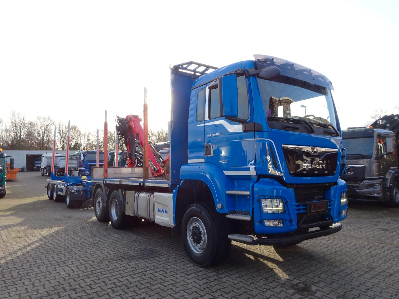 MAN 28.500 TGS mit EPSILON-Kran+Achleitner Anhänger MAN 28.500 TGS Allrad + EPSILON-Kran + GREIFER - Timber truck, Crane truck: picture 1 MAN 28.500 TGS mit EPSILON-Kran+Achleitner Anhänger MAN 28.500 TGS Allrad + EPSILON-Kran + GREIFER - Timber truck, Crane truck: picture 1