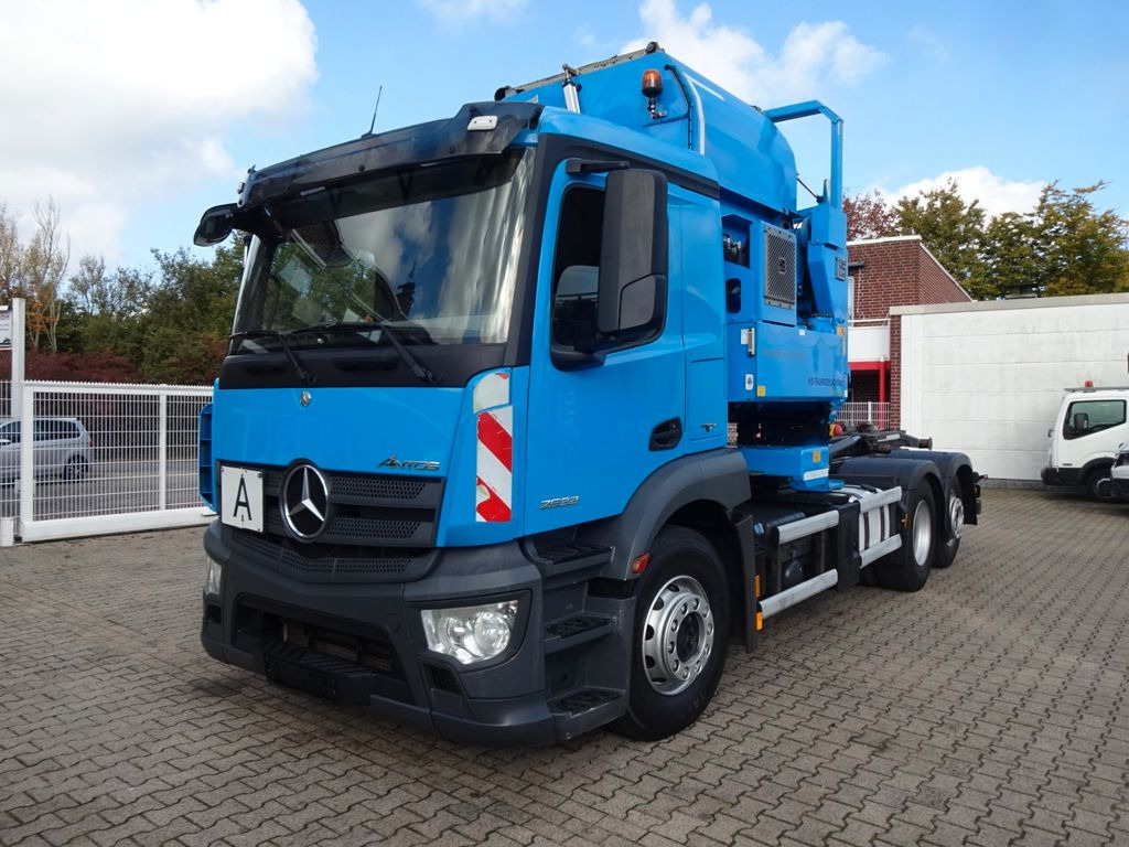 Mercedes-Benz 2533 Antos Presslader mit ASF für Papier - Hook lift truck: picture 1 Mercedes-Benz 2533 Antos Presslader mit ASF für Papier - Hook lift truck: picture 1