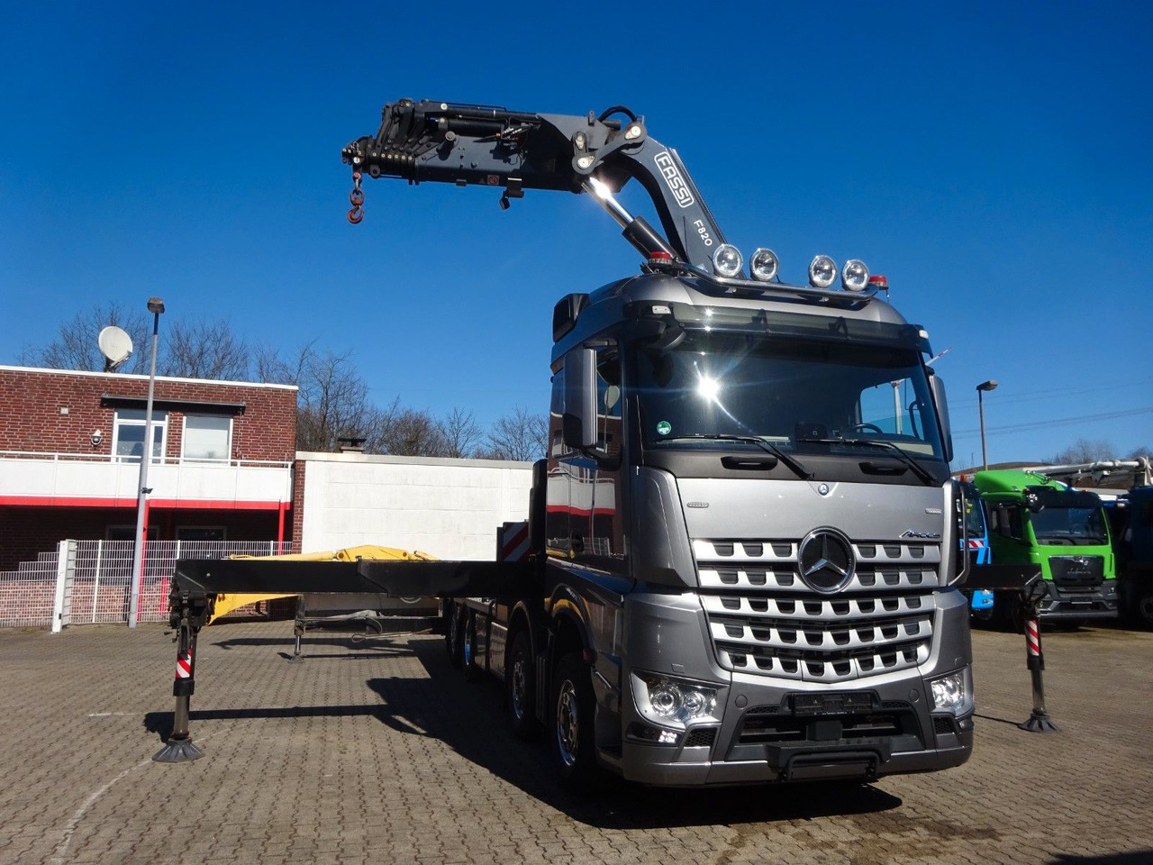New Crane truck, Dropside/ Flatbed truck Mercedes-Benz 3453  Plattform + Fassi F820 Kran  8x2 Mercedes-Benz 3453 FASSI F820 Kran 8x Hydr. Ausschub: picture 8