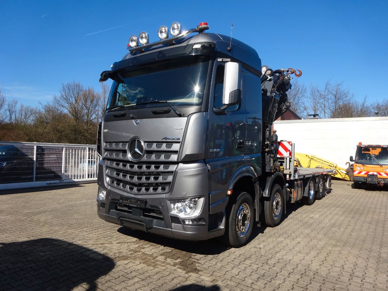 New Crane truck, Dropside/ Flatbed truck Mercedes-Benz 3453  Plattform + Fassi F820 Kran  8x2 Mercedes-Benz 3453 FASSI F820 Kran 8x Hydr. Ausschub: picture 9