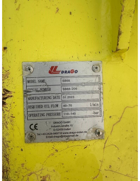 DRAGO SB 68 Hydraulikhammer 3.500 EUR - Hydraulic hammer for Construction machinery: picture 3 DRAGO SB 68 Hydraulikhammer 3.500 EUR - Hydraulic hammer for Construction machinery: picture 3