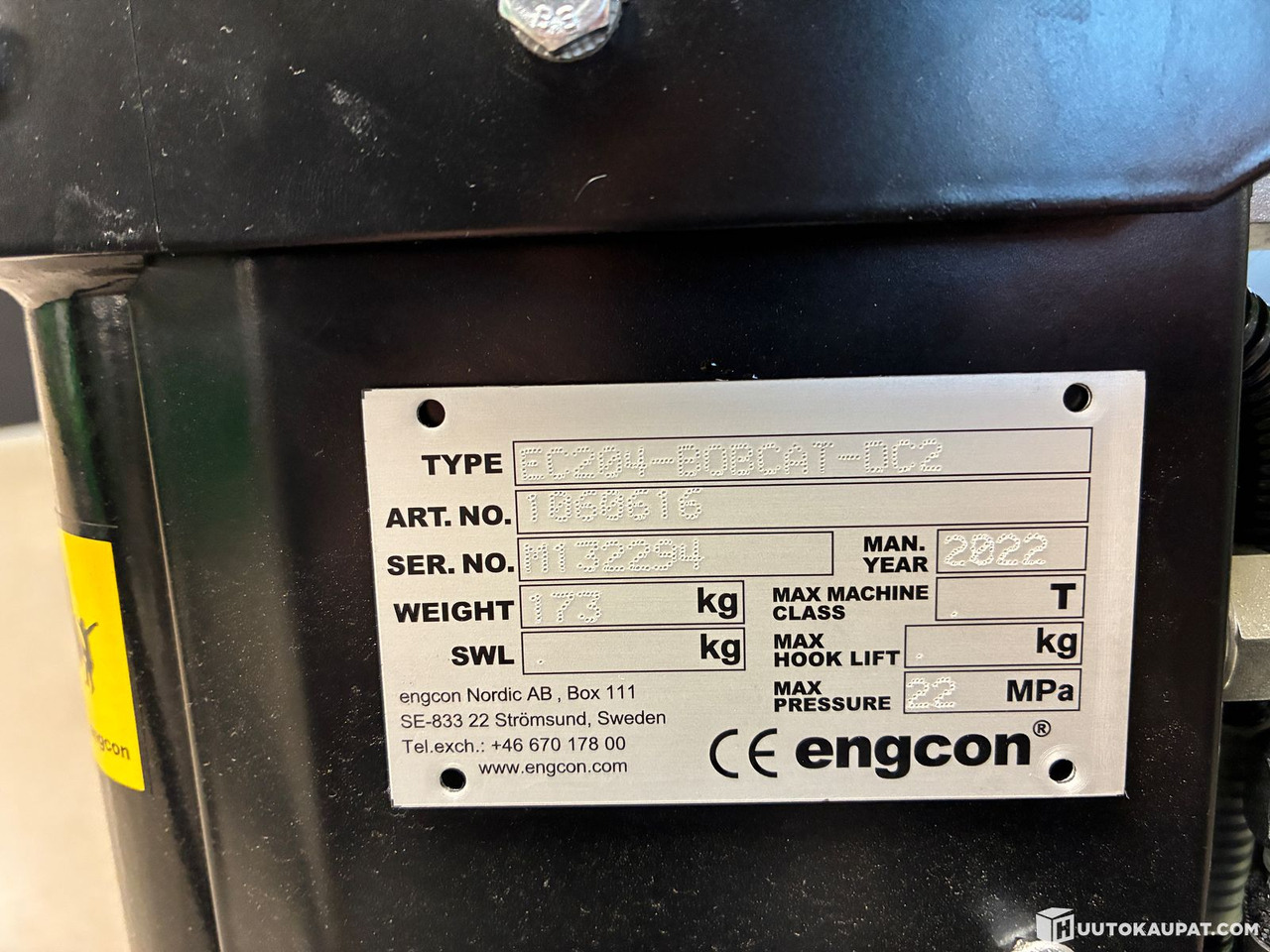 Engcon EC204 tiltrotator + grab, Lempäälä - Tiltrotator: picture 4 Engcon EC204 tiltrotator + grab, Lempäälä - Tiltrotator: picture 4