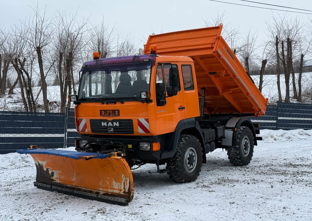 MAN * MAN 10-220 * Pług * Kiper Wywrotka Meiller * 4x4 * Zimowe Utrzymanie * Unimog * - Tipper: picture 1 MAN * MAN 10-220 * Pług * Kiper Wywrotka Meiller * 4x4 * Zimowe Utrzymanie * Unimog * - Tipper: picture 1