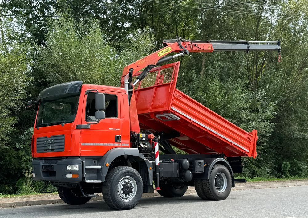 Tipper MAN TGM 18-280 MAN 4x4 HDS PALFINGER 105 KIPER WYWROTKA MEILLER BARDZO DOBRY STAN: picture 19