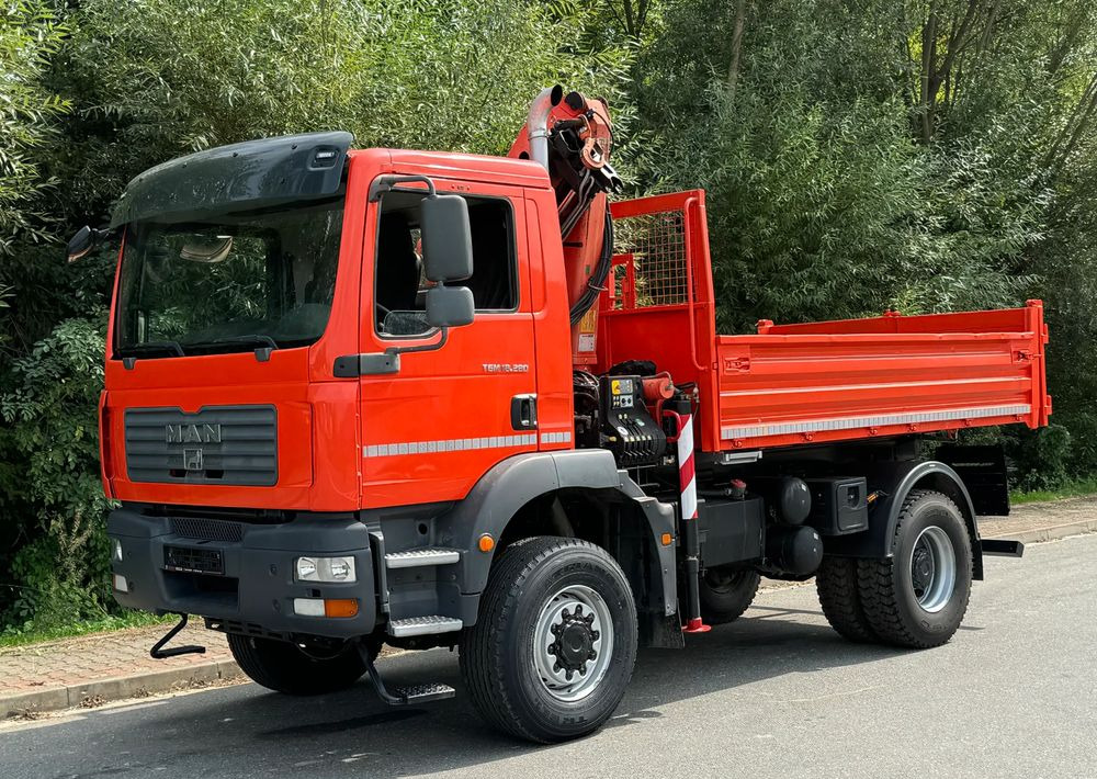 Tipper MAN TGM 18-280 MAN 4x4 HDS PALFINGER 105 KIPER WYWROTKA MEILLER BARDZO DOBRY STAN: picture 12