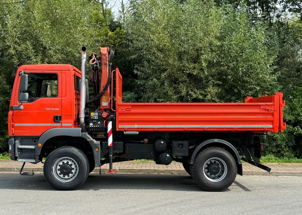 Tipper MAN TGM 18-280 MAN 4x4 HDS PALFINGER 105 KIPER WYWROTKA MEILLER BARDZO DOBRY STAN: picture 17