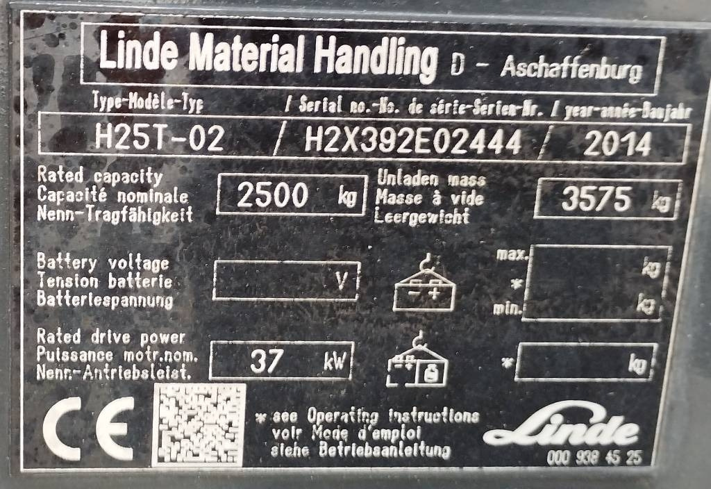 LPG forklift Linde H 25 T - 02: picture 8