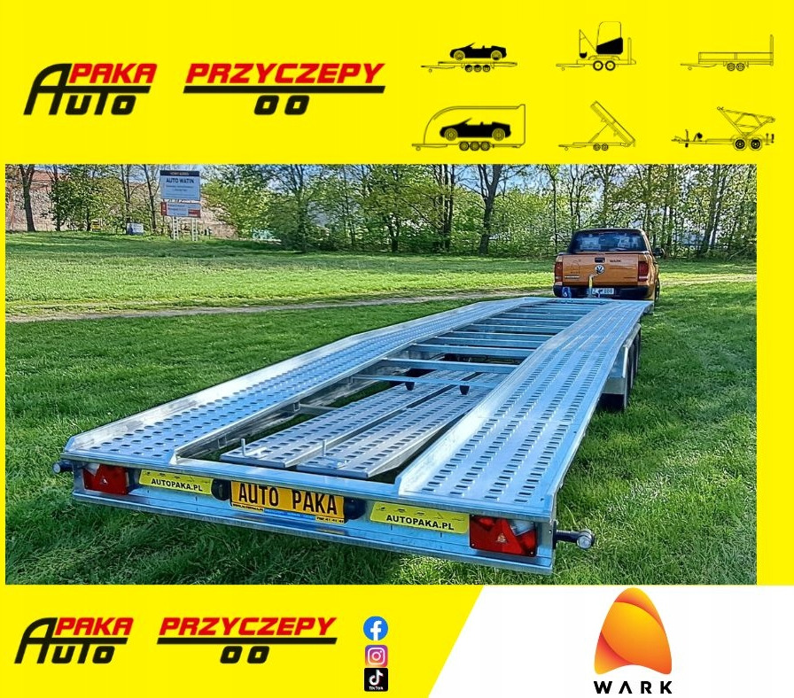LAWETA Z NAJAZDAMI NA 2 AUTA 8,5x2M DMC 3500, 3 OSIE / CAR TRANSPORTER WITH RAMPS FOR 2 CARS 8.5x2M DMC 3500, 3 AXLES - Autotransporter trailer: picture 1 LAWETA Z NAJAZDAMI NA 2 AUTA 8,5x2M DMC 3500, 3 OSIE / CAR TRANSPORTER WITH RAMPS FOR 2 CARS 8.5x2M DMC 3500, 3 AXLES - Autotransporter trailer: picture 1