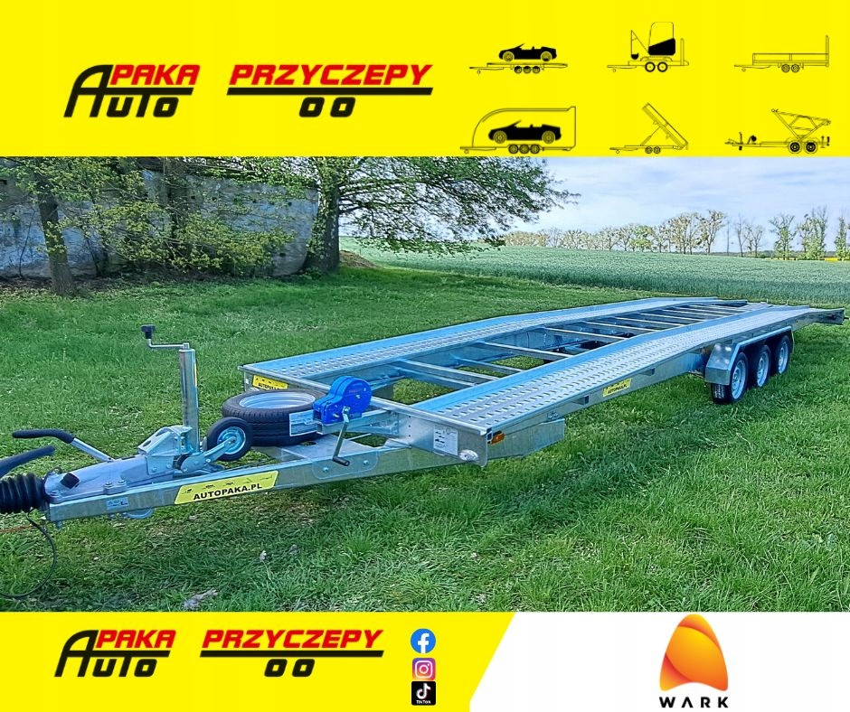 LAWETA Z NAJAZDAMI NA 2 AUTA 8,5x2M DMC 3500, 3 OSIE / CAR TRANSPORTER WITH RAMPS FOR 2 CARS 8.5x2M DMC 3500, 3 AXLES - Autotransporter trailer: picture 1 LAWETA Z NAJAZDAMI NA 2 AUTA 8,5x2M DMC 3500, 3 OSIE / CAR TRANSPORTER WITH RAMPS FOR 2 CARS 8.5x2M DMC 3500, 3 AXLES - Autotransporter trailer: picture 1