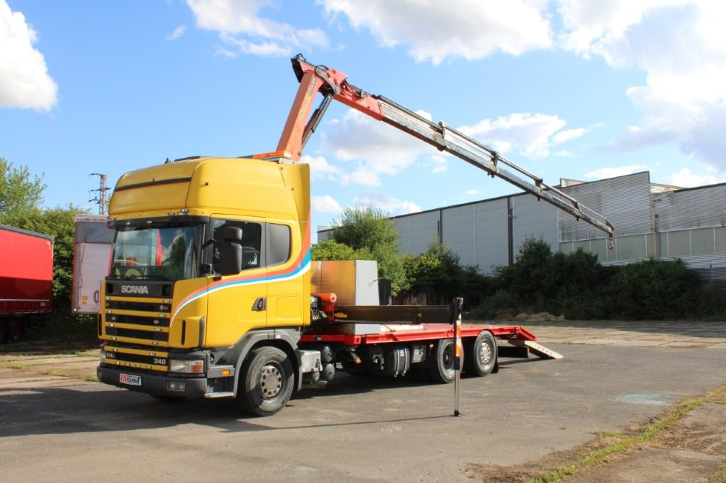 Scania R 114 LB340 6X2 L PALFINGER PK16502 - Autotransporter truck, Crane truck: picture 2 Scania R 114 LB340 6X2 L PALFINGER PK16502 - Autotransporter truck, Crane truck: picture 2
