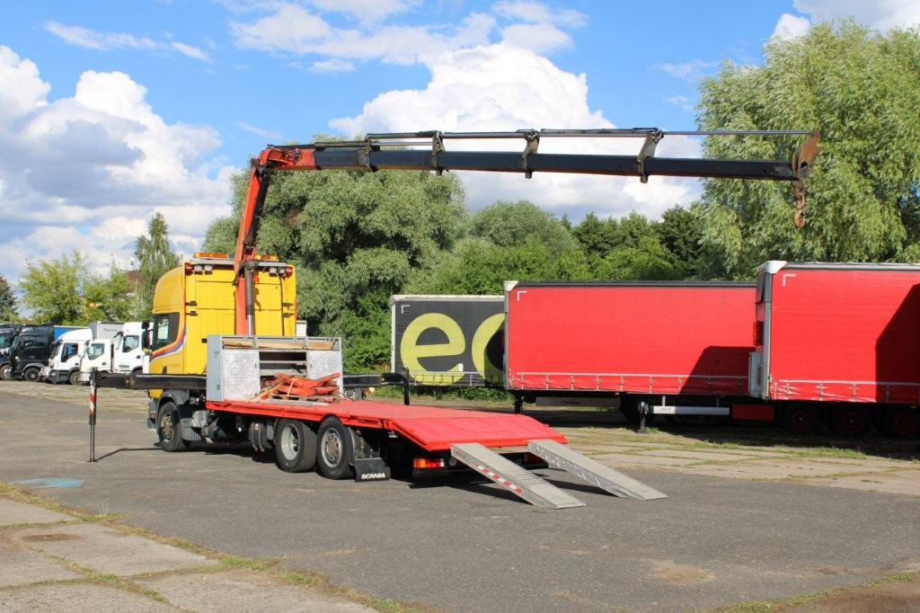 Scania R 114 LB340 6X2 L PALFINGER PK16502 - Autotransporter truck, Crane truck: picture 4 Scania R 114 LB340 6X2 L PALFINGER PK16502 - Autotransporter truck, Crane truck: picture 4