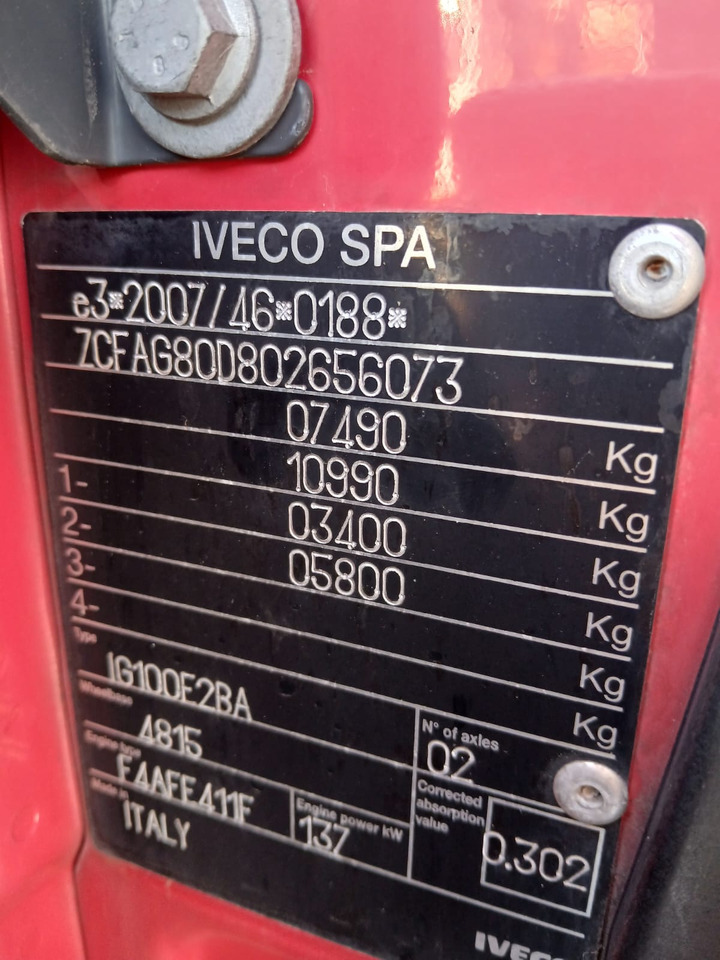 IVECO EUROCARGO 80-190 - Crane truck: picture 5 IVECO EUROCARGO 80-190 - Crane truck: picture 5