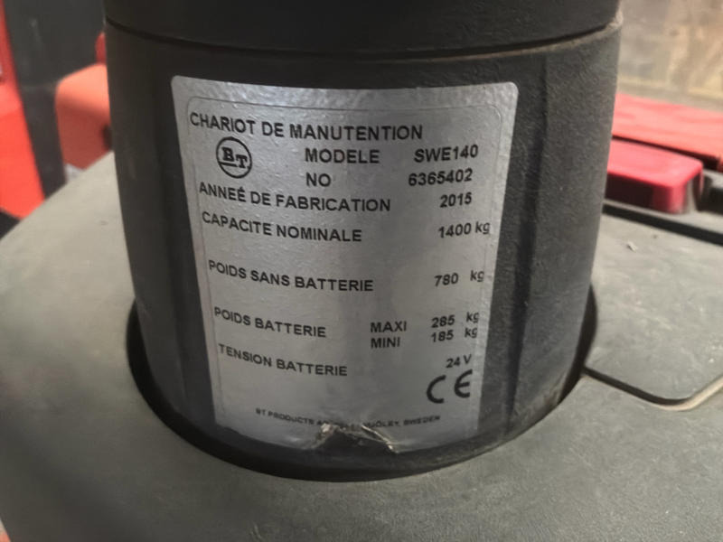 BT Toyota Staxio SWE140 - Construction machinery: picture 5 BT Toyota Staxio SWE140 - Construction machinery: picture 5