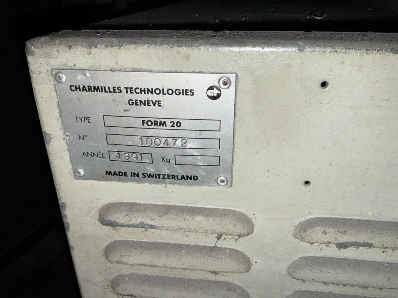 Charmilles Technologies Form 20 - Construction machinery: picture 4 Charmilles Technologies Form 20 - Construction machinery: picture 4