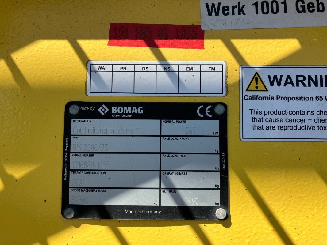 BOMAG DE BM 2200/75 Stage IV/Tier 4f - Cold planer: picture 2 BOMAG DE BM 2200/75 Stage IV/Tier 4f - Cold planer: picture 2